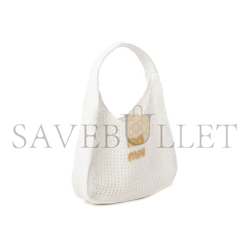 MIU MIU CROCHET-KNIT HANDBAG 5BC116 (44*31.5*8cm)